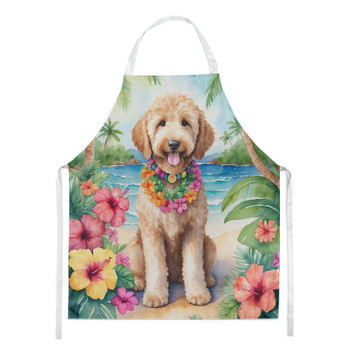 Goldendoodle Luau Cooking Kitchen Apron product image at NuMercy