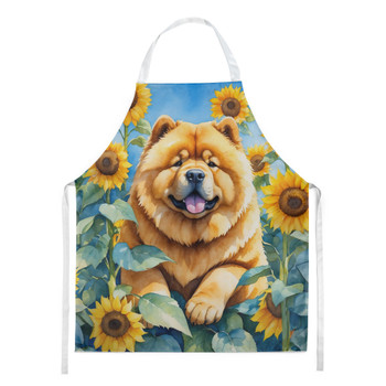 Chow Chow in Sunflowers Cooking Kitchen Apron DAC6055 product image at NuMercy