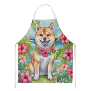 Shiba Inu Luau Cooking Kitchen Apron product image at NuMercy