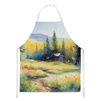 Montana Bitterroot in Watercolor Cooking Kitchen Apron DAC1680 product image at NuMercy