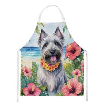 Skye Terrier Luau Cooking Kitchen Apron product image at NuMercy