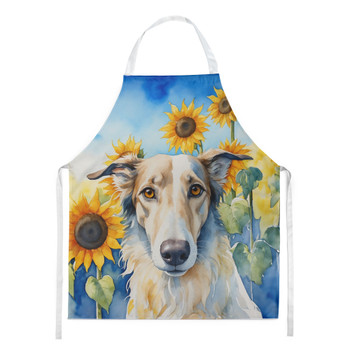 Borzoi in Sunflowers Cooking Kitchen Apron DAC6035 product image at NuMercy