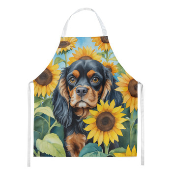 Cavalier Spaniel in Sunflowers Cooking Kitchen Apron DAC6048 product image at NuMercy