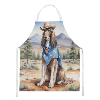 Afghan Hound Cowboy Welcome Cooking Kitchen Apron product image at NuMercy