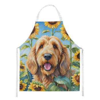 Otterhound in Sunflowers Cooking Kitchen Apron product image at NuMercy