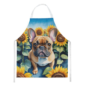 French Bulldog in Sunflowers Cooking Kitchen Apron DAC6081 product image at NuMercy