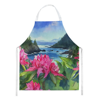 Washington Coast Rhododendrons in Watercolor Cooking Kitchen Apron product image at NuMercy