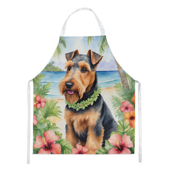 Welsh Terrier Luau Cooking Kitchen Apron product image at NuMercy