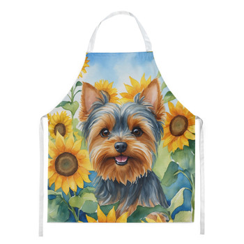 Yorkshire Terrier in Sunflowers Cooking Kitchen Apron product image at NuMercy