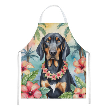 Black and Tan Coonhound Luau Cooking Kitchen Apron product image at NuMercy
