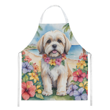 Lhasa Apso Luau Cooking Kitchen Apron DAC6469 product image at NuMercy