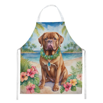 Dogue de Bordeaux Luau Cooking Kitchen Apron product image at NuMercy