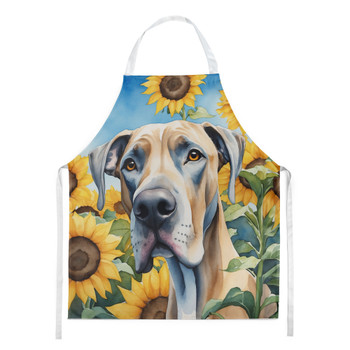 Great Dane in Sunflowers Cooking Kitchen Apron DAC6092 product image at NuMercy