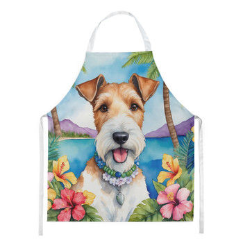 Fox Terrier Luau Cooking Kitchen Apron DAC6434 product image at NuMercy