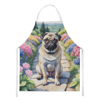 Pug Spring Path Cooking Kitchen Apron product image at NuMercy