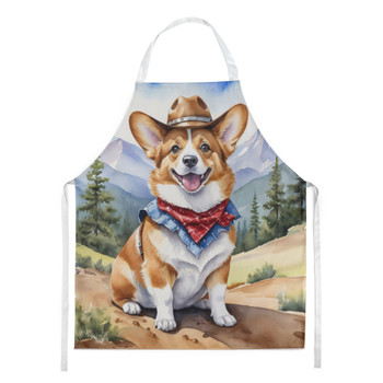 Corgi Cowboy Welcome Cooking Kitchen Apron DAC5884 product image at NuMercy