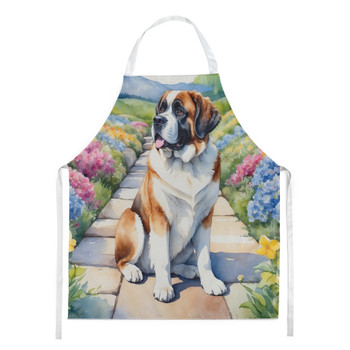 Saint Bernard Spring Path Cooking Kitchen Apron product image at NuMercy