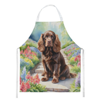 Sussex Spaniel Spring Path Cooking Kitchen Apron product image at NuMercy