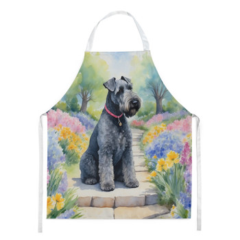 Kerry Blue Terrier Spring Path Cooking Kitchen Apron product image at NuMercy