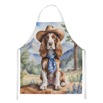 English Cocker Spaniel Cowboy Welcome Cooking Kitchen Apron DAC5894 product image at NuMercy