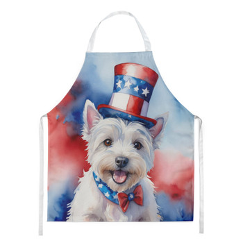 Westie Patriotic American Cooking Kitchen Apron product image at NuMercy