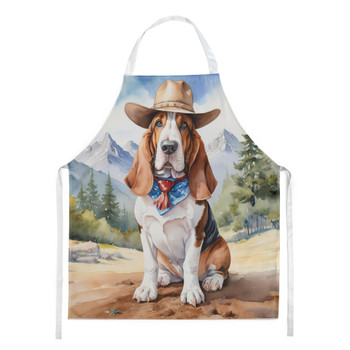 Basset Hound Cowboy Welcome Cooking Kitchen Apron product image at NuMercy