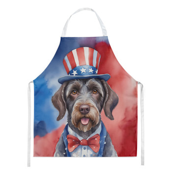 German Wirehaired Pointer Patriotic American Cooking Kitchen Apron product image at NuMercy