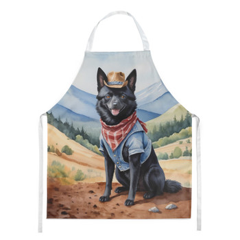 Schipperke Cowboy Welcome Cooking Kitchen Apron product image at NuMercy