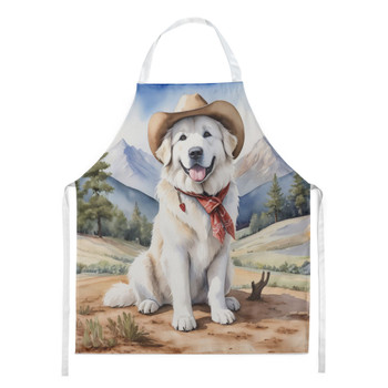 Great Pyrenees Cowboy Welcome Cooking Kitchen Apron product image at NuMercy