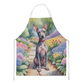 American Hairless Terrier Spring Garden Cooking Kitchen Apron product image at NuMercy