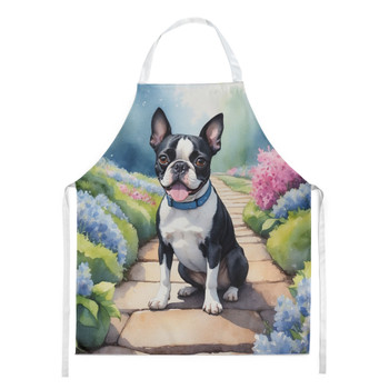 Boston Terrier Spring Path Cooking Kitchen Apron DAC6578 product image at NuMercy