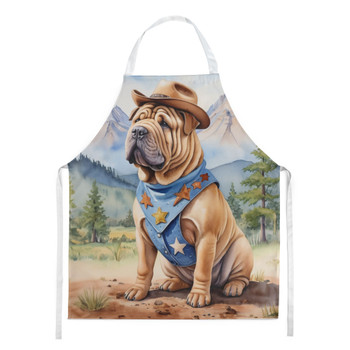 Shar Pei Cowboy Welcome Cooking Kitchen Apron product image at NuMercy