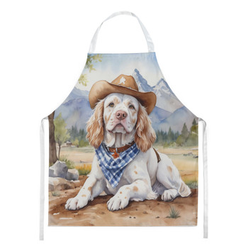 Clumber Spaniel Cowboy Welcome Cooking Kitchen Apron product image at NuMercy