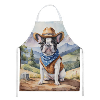 French Bulldog Cowboy Welcome Cooking Kitchen Apron DAC5902 product image at NuMercy