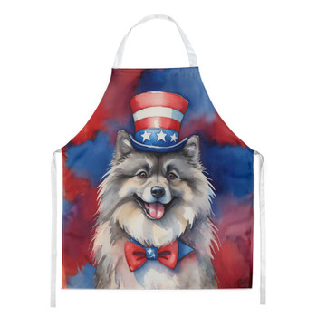 Keeshond Patriotic American Cooking Kitchen Apron product image at NuMercy