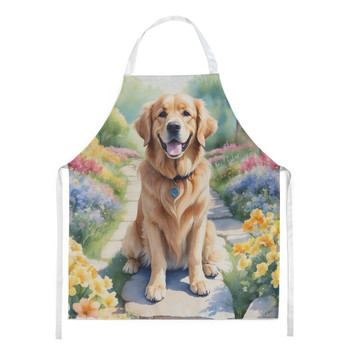 Golden Retriever Spring Path Cooking Kitchen Apron DAC6637 product image at NuMercy