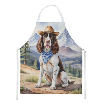 English Springer Spaniel Cowboy Welcome Cooking Kitchen Apron product image at NuMercy