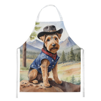 Welsh Terrier Cowboy Welcome Cooking Kitchen Apron product image at NuMercy