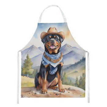 Rottweiler Cowboy Welcome Cooking Kitchen Apron product image at NuMercy