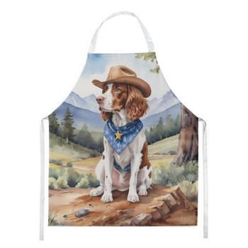 Welsh Springer Spaniel Cowboy Welcome Cooking Kitchen Apron product image at NuMercy