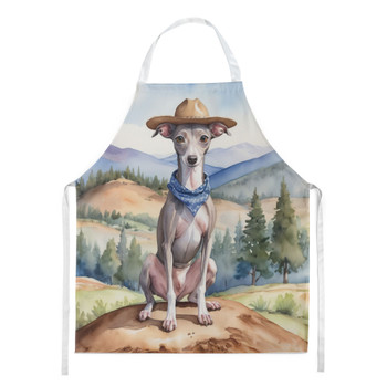 Italian Greyhound Cowboy Welcome Cooking Kitchen Apron DAC5922 product image at NuMercy