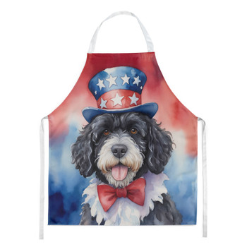 Portuguese Water Dog Patriotic American Cooking Kitchen Apron product image at NuMercy