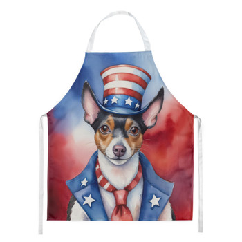 Rat Terrier Patriotic American Cooking Kitchen Apron product image at NuMercy