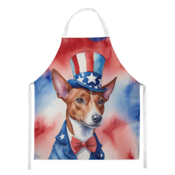 Basenji Patriotic American Cooking Kitchen Apron product image at NuMercy