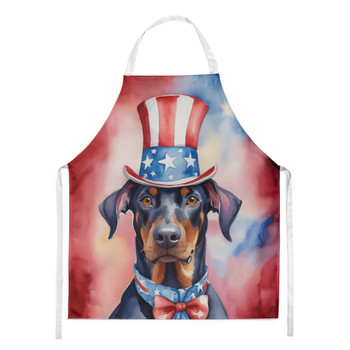 Doberman Pinscher Patriotic American Cooking Kitchen Apron DAC5702 product image at NuMercy