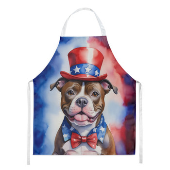 Staffordshire Bull Terrier Patriotic American Cooking Kitchen Apron product image at NuMercy