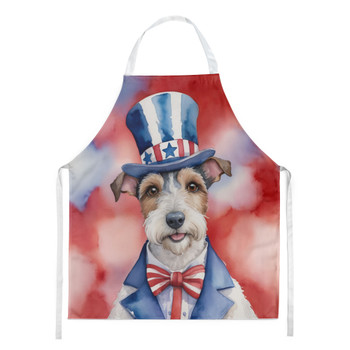 Fox Terrier Patriotic American Cooking Kitchen Apron DAC5716 product image at NuMercy