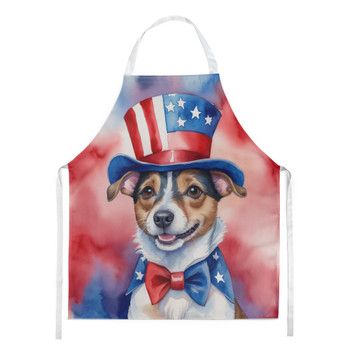 Jack Russell Terrier Patriotic American Cooking Kitchen Apron product image at NuMercy