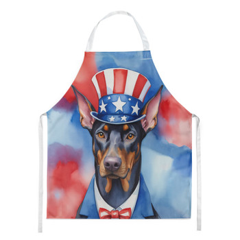 Doberman Pinscher Patriotic American Cooking Kitchen Apron DAC5703 product image at NuMercy