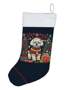 Bichon Frise Christmas Stocking product image at NuMercy